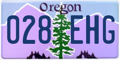 OR license plate 028EHG