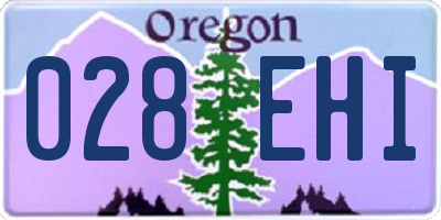 OR license plate 028EHI