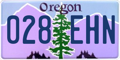 OR license plate 028EHN