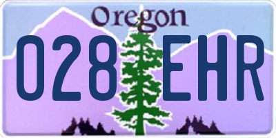 OR license plate 028EHR