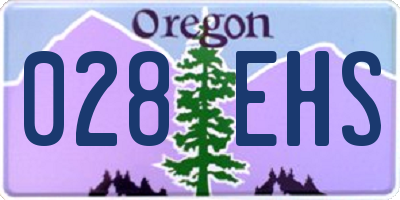 OR license plate 028EHS