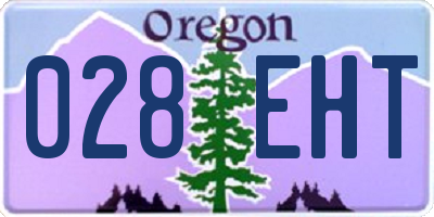 OR license plate 028EHT