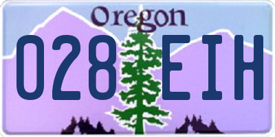 OR license plate 028EIH