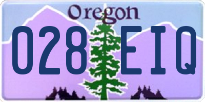 OR license plate 028EIQ