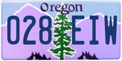 OR license plate 028EIW