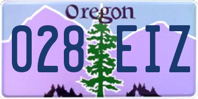 OR license plate 028EIZ