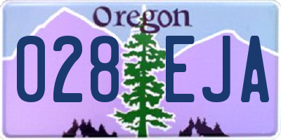 OR license plate 028EJA