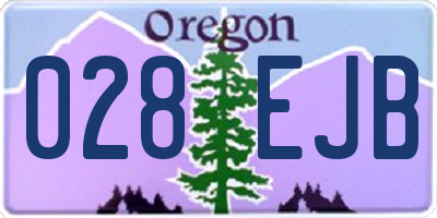 OR license plate 028EJB