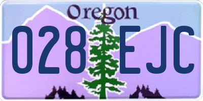 OR license plate 028EJC