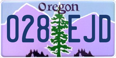 OR license plate 028EJD