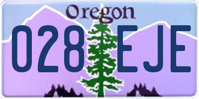 OR license plate 028EJE