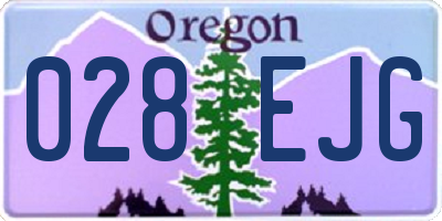 OR license plate 028EJG