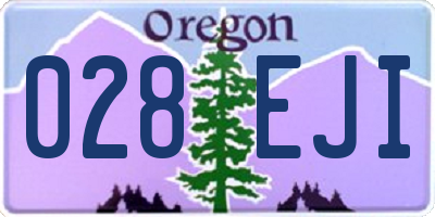 OR license plate 028EJI