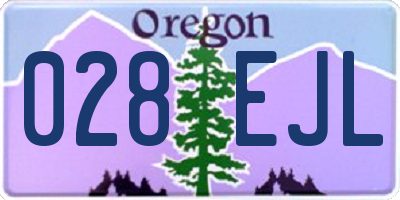 OR license plate 028EJL