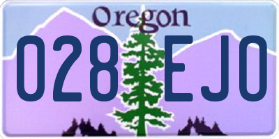 OR license plate 028EJO