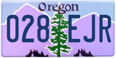 OR license plate 028EJR