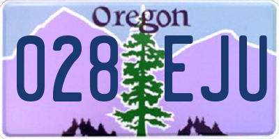 OR license plate 028EJU