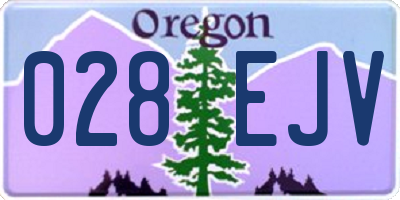 OR license plate 028EJV