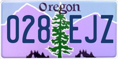 OR license plate 028EJZ