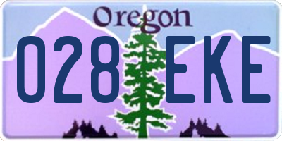 OR license plate 028EKE