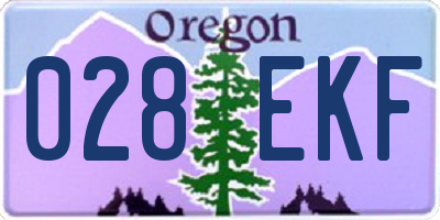 OR license plate 028EKF