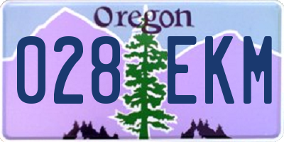 OR license plate 028EKM