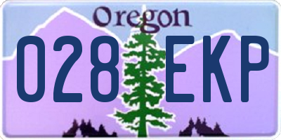 OR license plate 028EKP