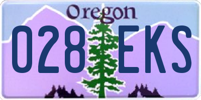 OR license plate 028EKS