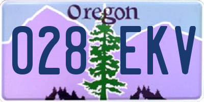 OR license plate 028EKV