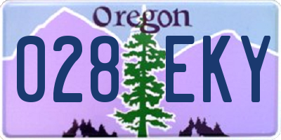 OR license plate 028EKY