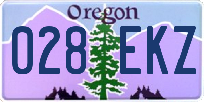 OR license plate 028EKZ