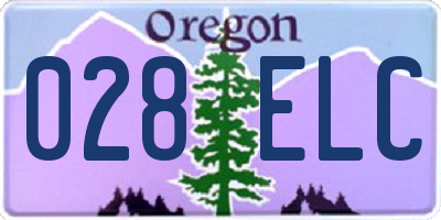OR license plate 028ELC