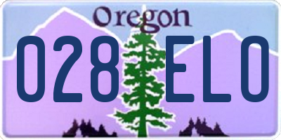 OR license plate 028ELO