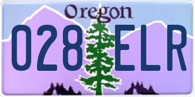 OR license plate 028ELR