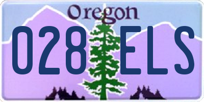 OR license plate 028ELS