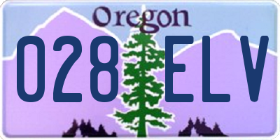 OR license plate 028ELV
