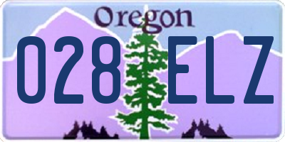 OR license plate 028ELZ
