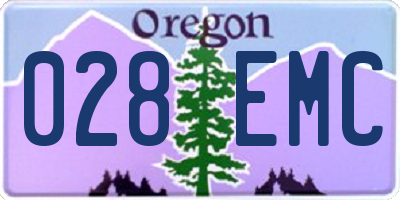 OR license plate 028EMC