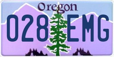 OR license plate 028EMG