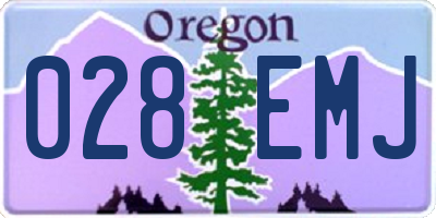 OR license plate 028EMJ