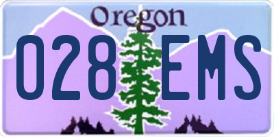 OR license plate 028EMS