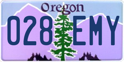 OR license plate 028EMY
