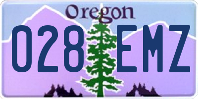 OR license plate 028EMZ