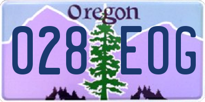 OR license plate 028EOG