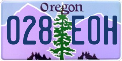 OR license plate 028EOH