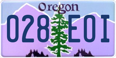 OR license plate 028EOI