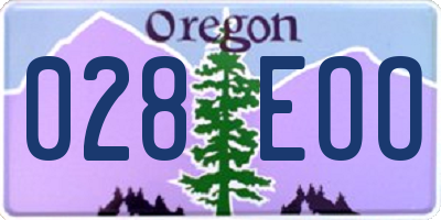 OR license plate 028EOO