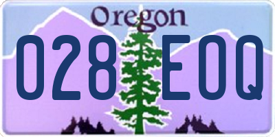 OR license plate 028EOQ