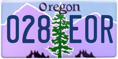 OR license plate 028EOR
