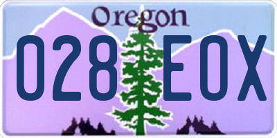 OR license plate 028EOX